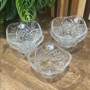 Gorham Crystal Starlight Pedestal Bowl Set